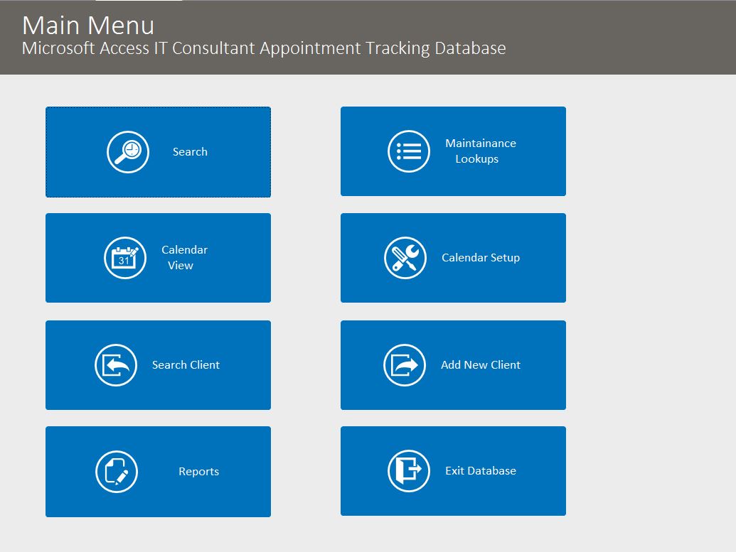 IT Consultant Appointment Tracking Template Outlook Style | Appointment Database